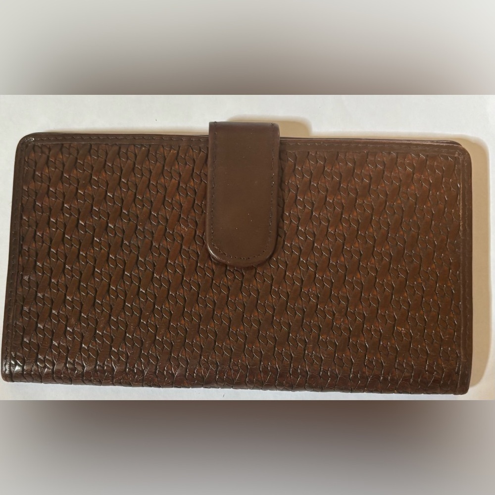Fossil leather vintage wallet brown woman